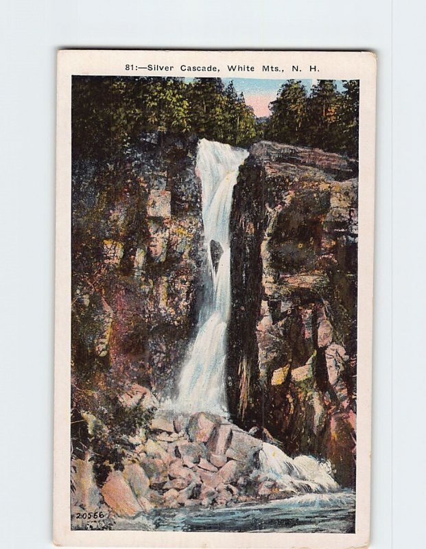 Postcard Silver Cascade, White Mountains, Hart's Location, New Hampshire