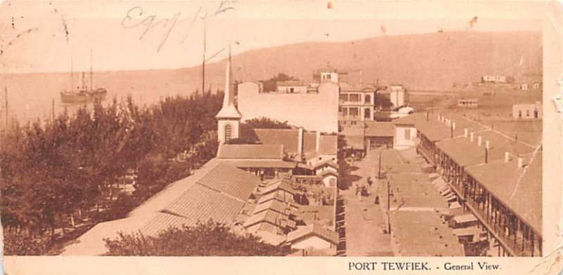 General View Port Tewfiek Egypt, Egypte, Africa 1927 