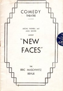 New Faces Charles Hawtrey London Old Comedy Theatre Programme
