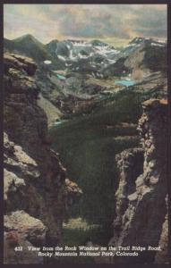 View From Rock Window,Rocky Mountain National Park Postcard
