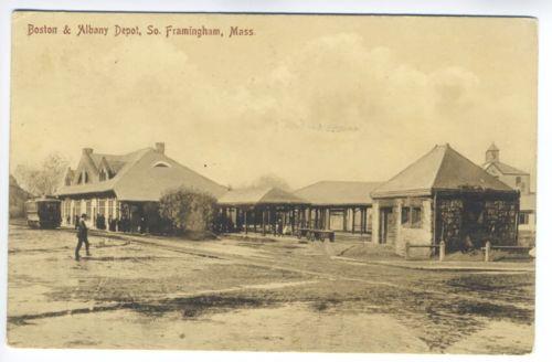 South Framingham MA Railroad Station Train Depot Boston &...