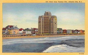 Beach Front View Ventnor City Atlantic City New Jersey 1940s postcard