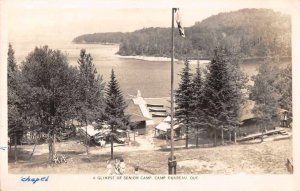 Camp Quareau Quebec Canada Senior Camp Real Photo Vintage Postcard JF686813