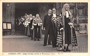 London Life Judges leaving a service at Westminster Abbey United Kingdom Unused 