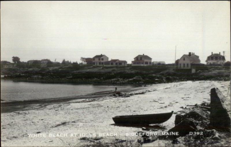 Biddeford ME Hills Beach Homes c1950 Real Photo Postcard