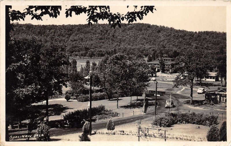 J61/ Spavinaw Oklahoma RPPC Postcard c1940s Tourist Cabins Buildings 61