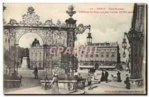 Old Postcard Nancy Place Stanisles iron grills