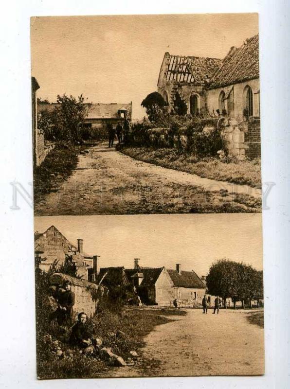 206454 WWI village on western front german military postcard