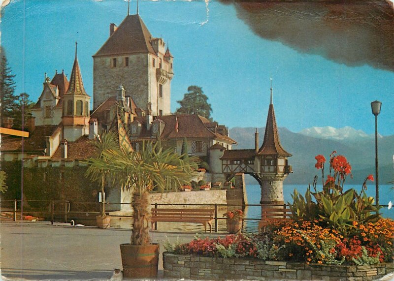 Switzerland Oberhofen am Thunersee castle Postcard