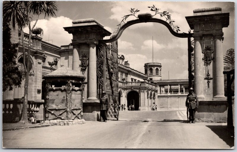Entrance Of Chapultepec Castle Chapultepec Mexico City RPPC Real Photo Postcard
