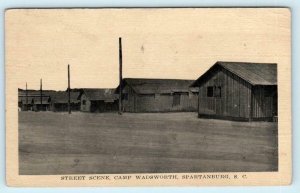 SPARTANBURG, South Carolina ~ Street Scene CAMP WADSWORTH 1918 WWI Era Postcard