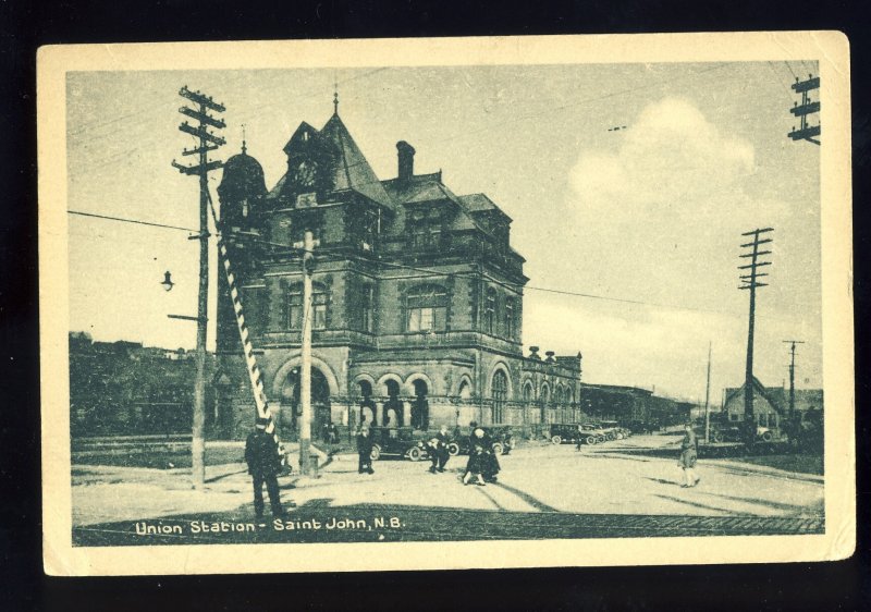 Saint John, New Brunswick/N.B., Canada Postcard, Union Station, 1929!