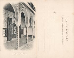 ALGERIA MOSQUE NTERIOR ANTIQUE POSTCARD