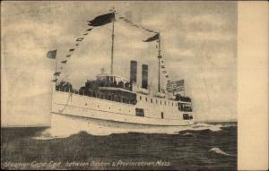 Steamer Ship Cape Cod Boston to Provincetown c1910 Postard