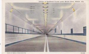 Alabama Mobile Interior Of Bankhead Tunnel Under Mobile River 1947 Curteich