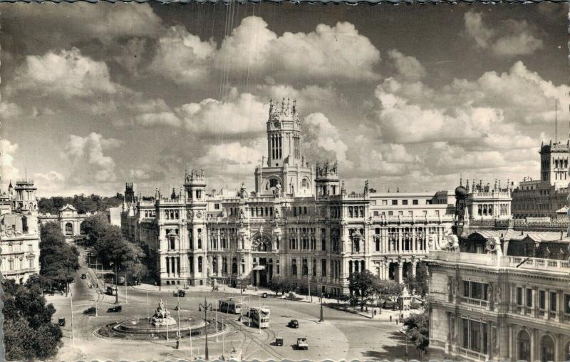 Spain Madrid Plaza de la Cibeles y Palacio de Comunicaciones RPPC 01.65