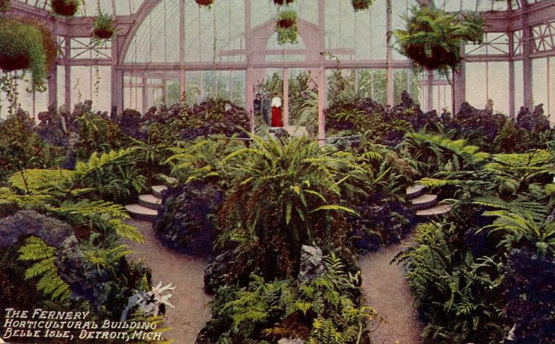 MI - Detroit. Belle Isle, Horticultural Building, Interior