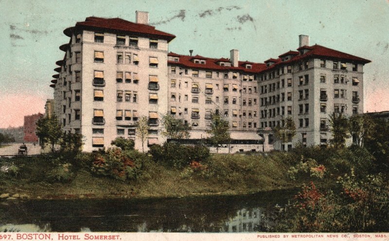 Vintage Postcard 1906 Hotel Somerset Boston Massachusetts MA Pub By Metropolitan 