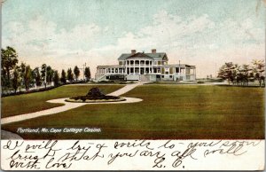 Vtg 1907 Cape Cottage Casino Cape Elizabeth Portland Maine ME Postcard