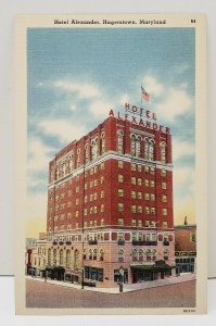 Hagerstown Md Hotel Alexander no.64 Vintage Postcard B5