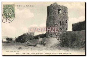 Old Postcard Frejus Tour Romaine vestige of Veterans Remparts
