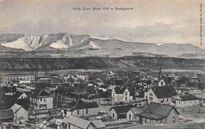 Rifle  Colorado Town View, Book Cliff In Background, Vintage Postcard U18039