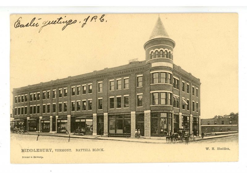 VT - Middlebury. Battell Block circa 1906