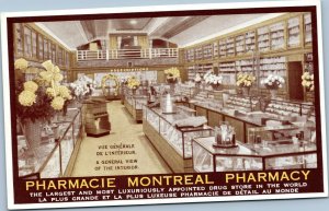 postcard Canada - Montreal Pharmacy interior