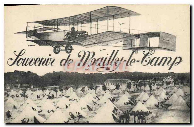 Old Postcard Militaria Camp of Mailly Camp Jet Aviation