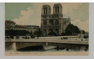 France - Paris. Notre Dame Cathedral & Bridge