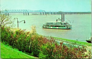 Vtg Chrome Postcard Memphis Tennessee TN Memphis Queen II Excurusion Boat UNP R1