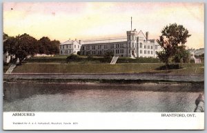 Postcard Brantford Ontario 1910s Armouries Brant County by Warwick