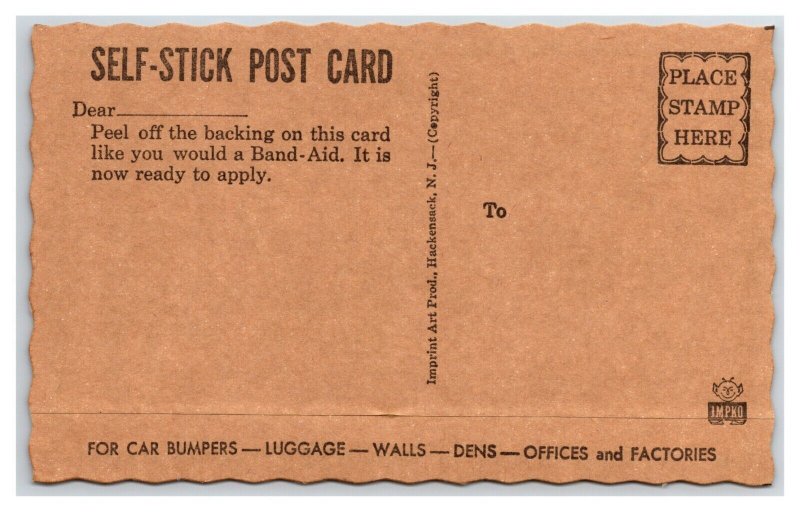Civil War Centennial Day Glo Imprint Art Self-Stick Sticker Postcard UNP P17