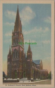 America Postcard - St Anthony's Church, New Bedford, Massachusetts RS25182