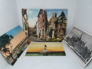 Job Lot 62 Standard Size Antique Foreign Worldwide Topographical Postcards 1900s