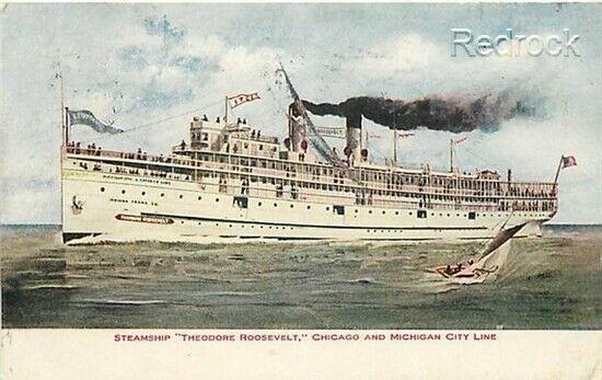 Steamer Theodore Roosevelt, Chicago and Michigan City Line, V.O. Hammond 680