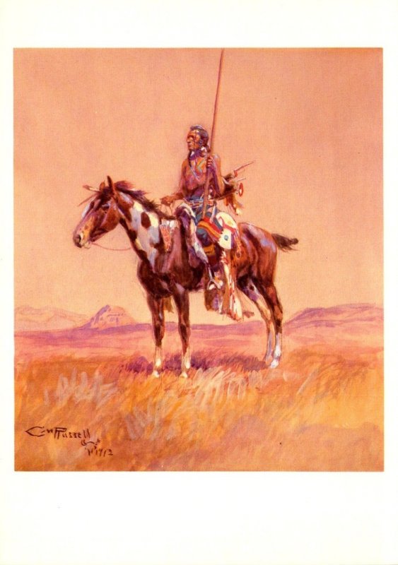 Painnting The Piegan Indian Chief By Charles M Russel