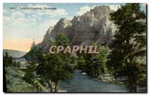 Old Postcard Galatin Canyon Montana