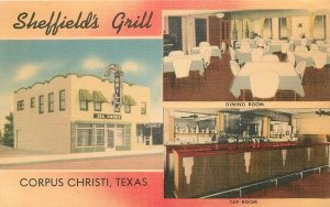 Postcard Texas Corpus Christi Sheffield's Grill multi-View Lader 23-8391