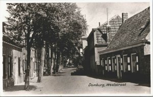 Netherlands Domburg Weststraat Vintage RPPC 01.45