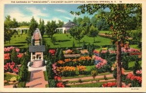 New York Saratoga Springs The Gardens Of :Inniscarra Chauncey Olcott Co...