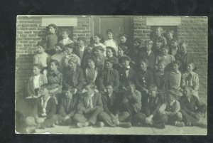 RPPC MAYWOOD NEBRASKA SCHOOL CLASS TEACHER DORCHESTER REAL PHOTO POSTCARD