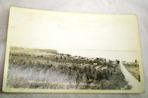 Circa 1910 RPPC Birds-Eye View Houghton Lake, MI From Fire Tower Postcard P32