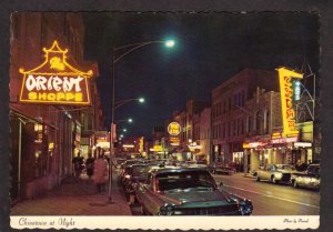 IL Chinatown China Town Orient Shoppe Night View Chicago Illinois Postcard