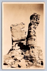 J95/ Marmarth North Dakota RPPC Postcard c20s Sentinel Medicne Rock 191