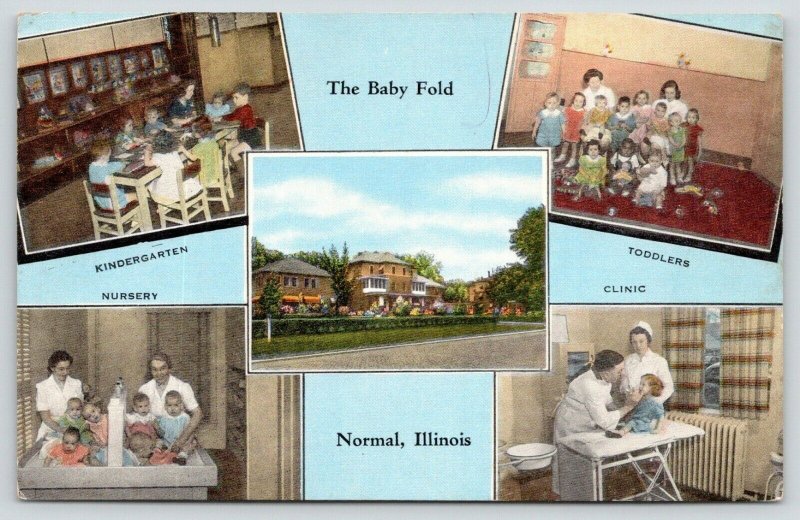 Normal Illinois~Baby Fold~Kindergarten-Nursery-Toddlers-Clinic-Exterior~1940s 