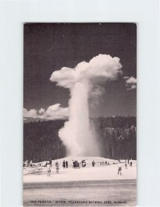 Postcard Old Faithful Geyser, Yellowstone National Park, Wyoming