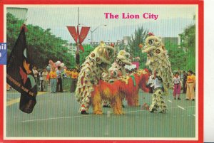 Singapore Postcard - The Chinese Lion Dance - The Lion City - Ref TZ6912