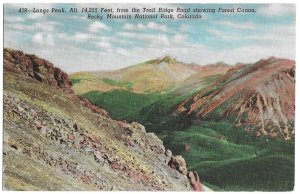 Longs Peak from Trail Ridge Road, Rocky Mountains National Park unused Sanborn