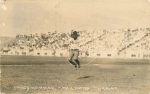 Postcard RPPC Illinois Chicago Hammer Trip roping 23-3364